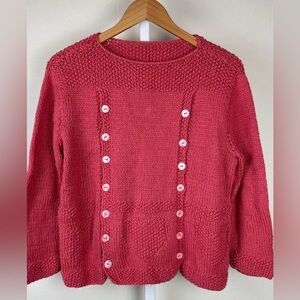 Handmade Rose Colored Nursing Friendly Sweater
